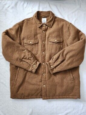 SONOMA Insulated Heavyweight Utility Overshirt Jacket Shacket Cabin Brown XL NWT